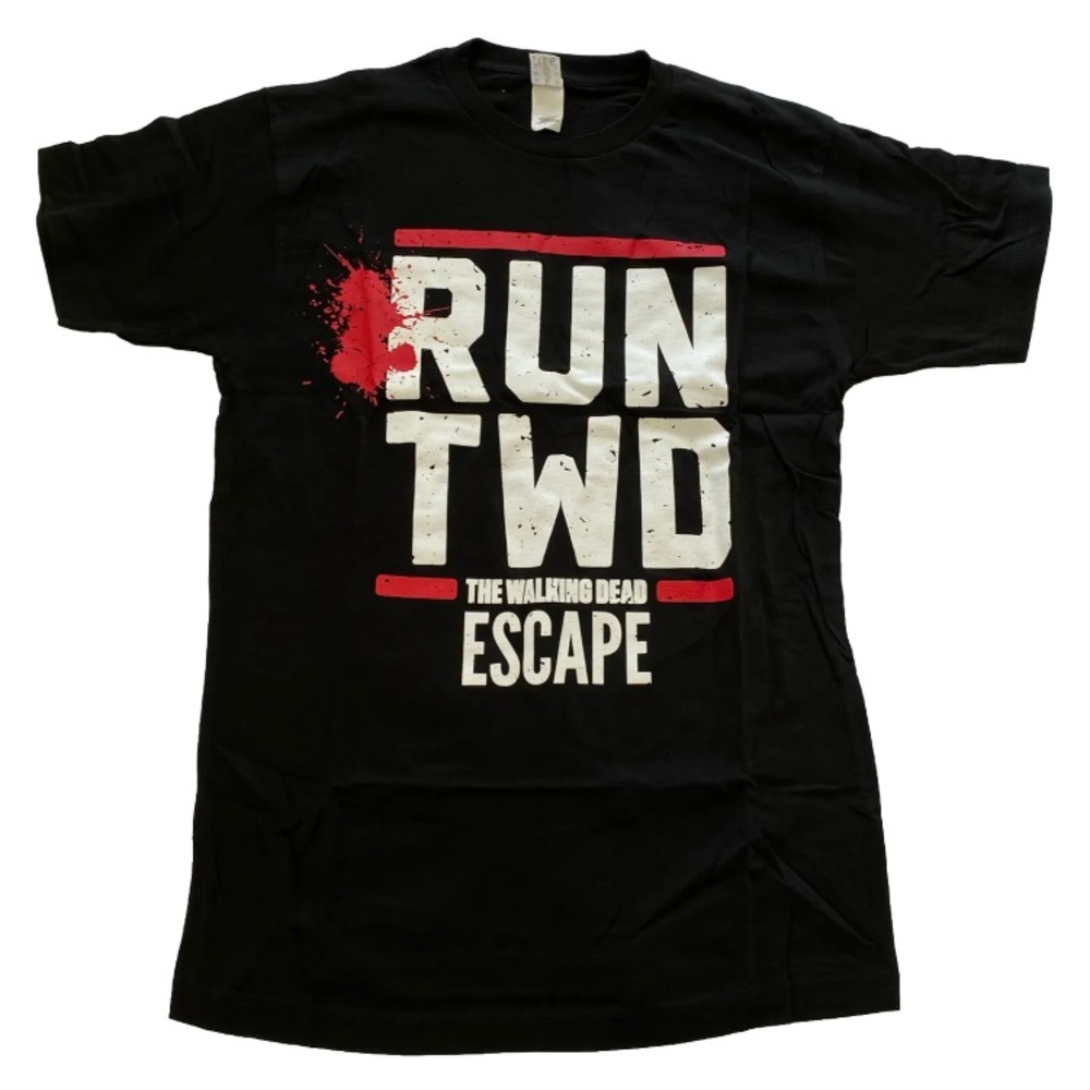 The Walking Dead Escape Men’s S Small Black T-shirt Run TWD